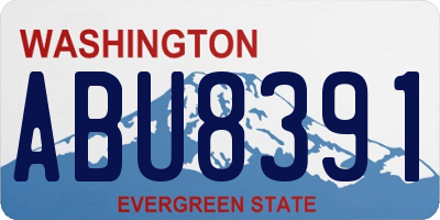 WA license plate ABU8391