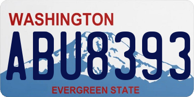 WA license plate ABU8393