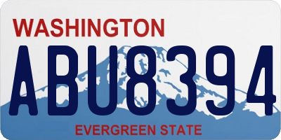 WA license plate ABU8394