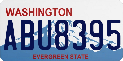 WA license plate ABU8395