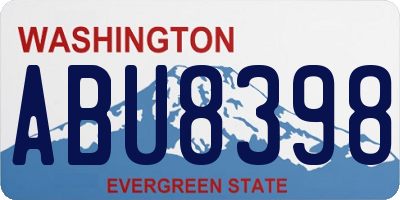 WA license plate ABU8398