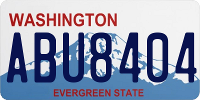 WA license plate ABU8404