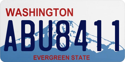 WA license plate ABU8411