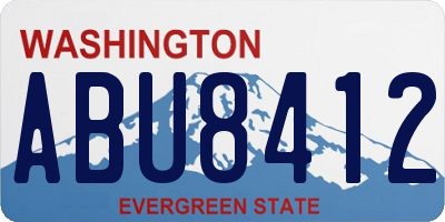WA license plate ABU8412