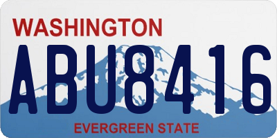 WA license plate ABU8416