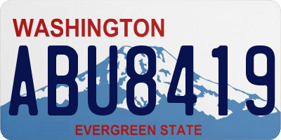 WA license plate ABU8419