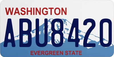 WA license plate ABU8420