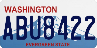 WA license plate ABU8422