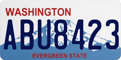 WA license plate ABU8423