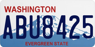 WA license plate ABU8425