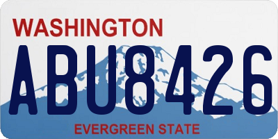 WA license plate ABU8426