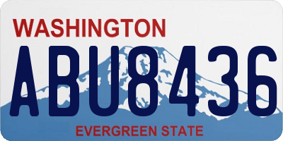 WA license plate ABU8436