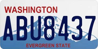 WA license plate ABU8437