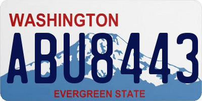 WA license plate ABU8443