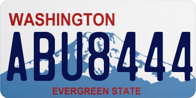 WA license plate ABU8444
