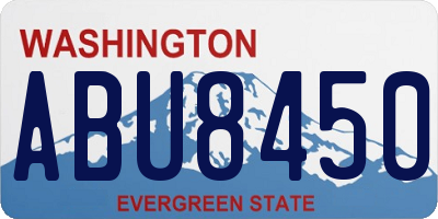 WA license plate ABU8450