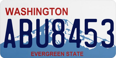 WA license plate ABU8453