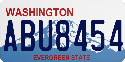 WA license plate ABU8454