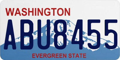 WA license plate ABU8455