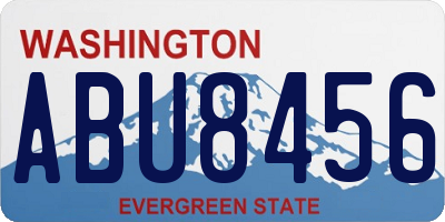 WA license plate ABU8456