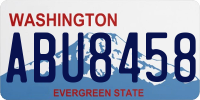 WA license plate ABU8458