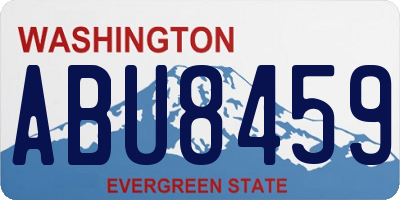 WA license plate ABU8459