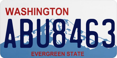 WA license plate ABU8463