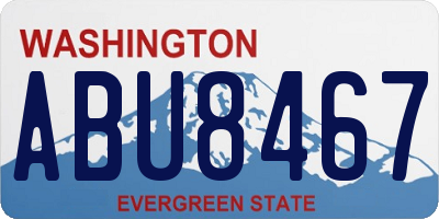 WA license plate ABU8467