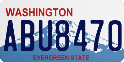WA license plate ABU8470