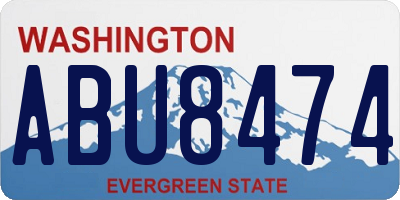 WA license plate ABU8474