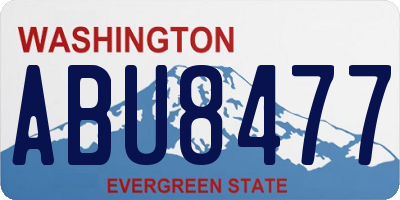 WA license plate ABU8477