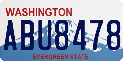 WA license plate ABU8478