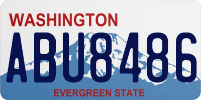 WA license plate ABU8486