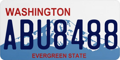 WA license plate ABU8488