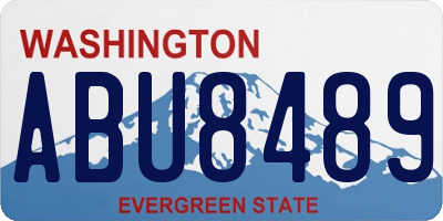 WA license plate ABU8489