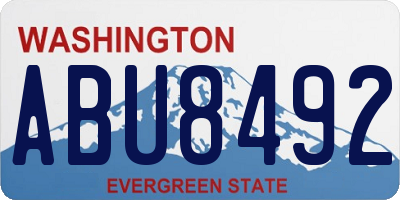 WA license plate ABU8492