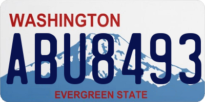WA license plate ABU8493