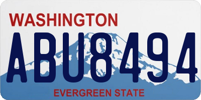 WA license plate ABU8494
