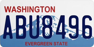 WA license plate ABU8496