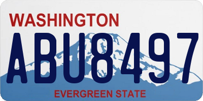 WA license plate ABU8497