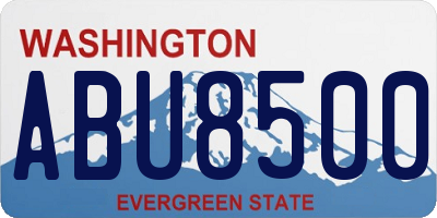 WA license plate ABU8500
