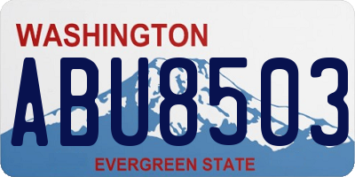 WA license plate ABU8503