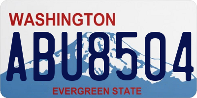 WA license plate ABU8504