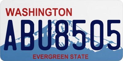 WA license plate ABU8505