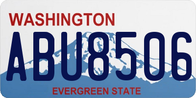 WA license plate ABU8506
