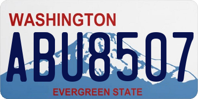 WA license plate ABU8507