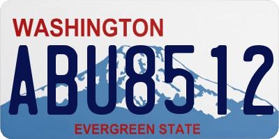 WA license plate ABU8512