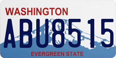WA license plate ABU8515