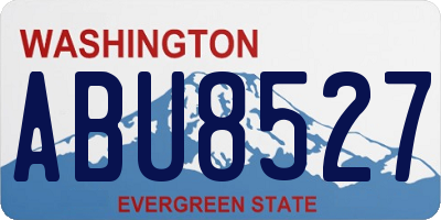 WA license plate ABU8527