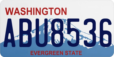 WA license plate ABU8536